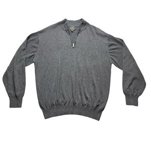 FX Fusion 1/4 Zip Sweater XL Gray Lightweight Pullover